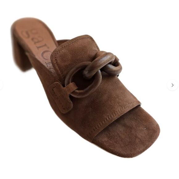 Pedro Garcia Umita Suede Chain Loafer Mules Sandals  size 39.5 US 9.5 - Picture 1 of 7